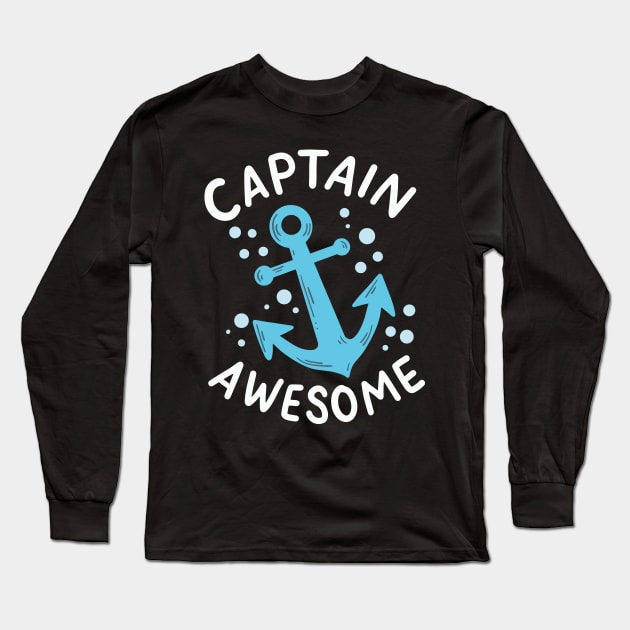 Captain Awesome Long Sleeve T-Shirt by maxcode